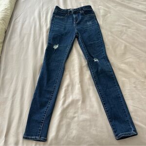 RSQ Dark Blue Distressed Skinny Jeans